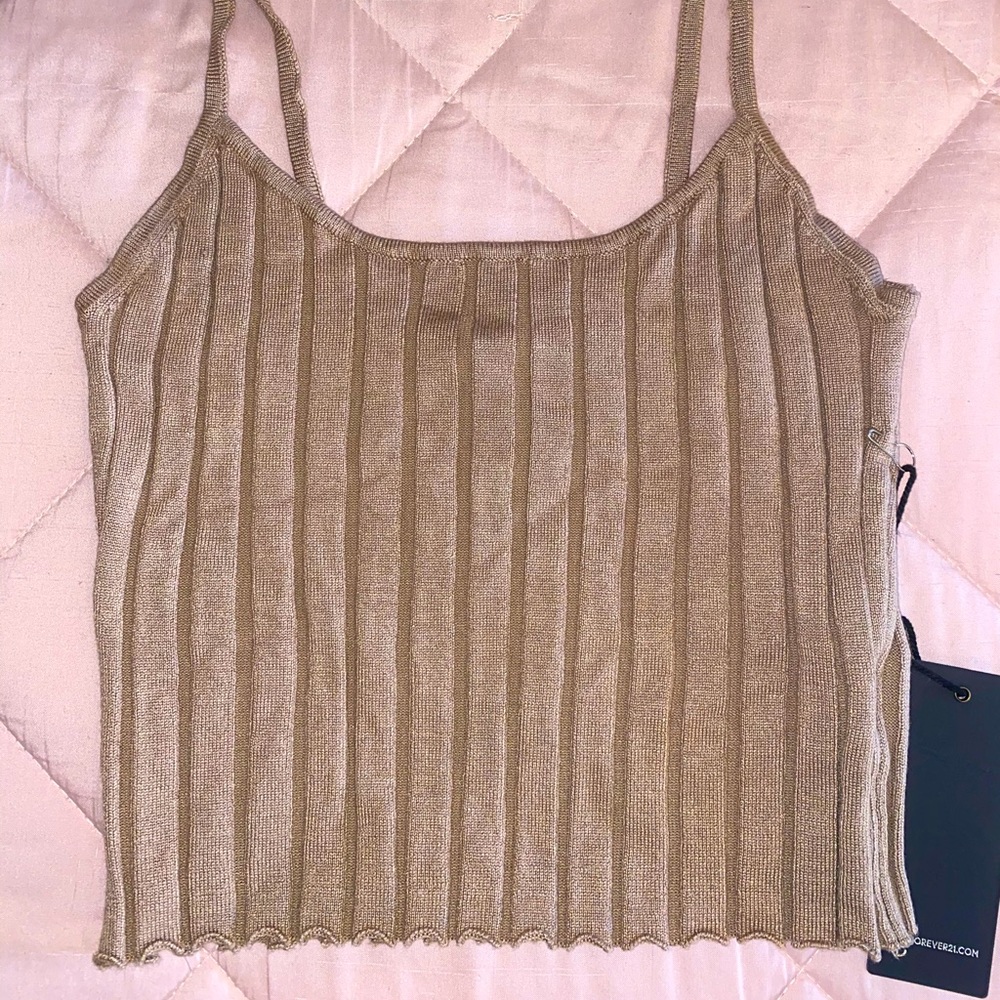 Brown Forever 21 cropped tank top